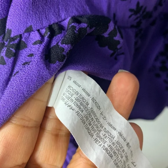BLOGGERS FAVE/ ZARA DRESSES PURPLE/FLORAL PRINT SZ S - Picture 7 of 13